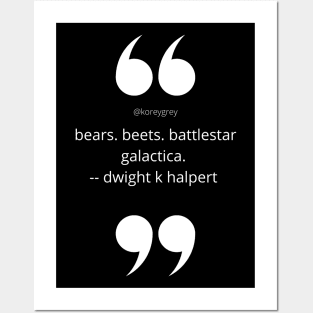 BEETS BEARS BATTLESTAR GALACTICA Posters and Art